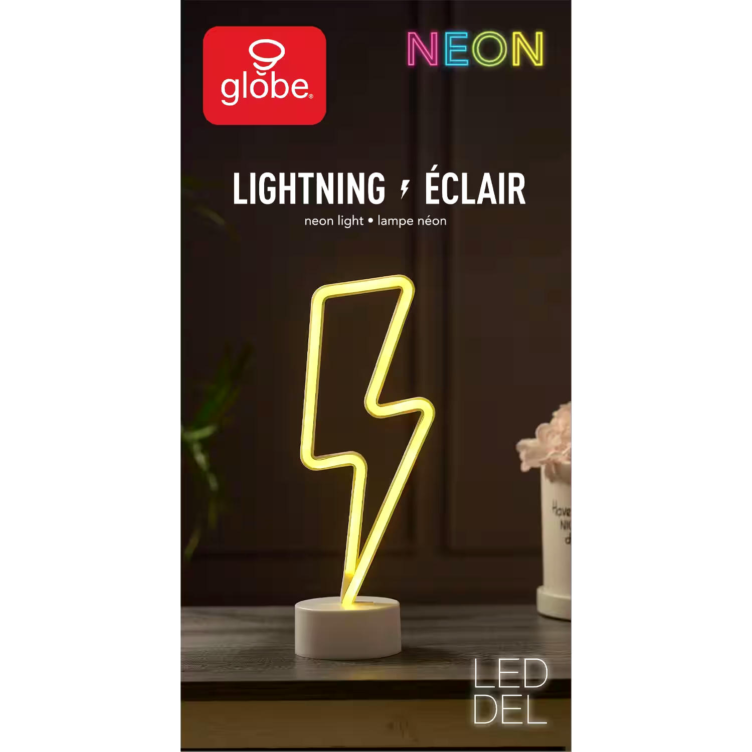 Globe Electric 3W Battery-Operated LED Neon Light