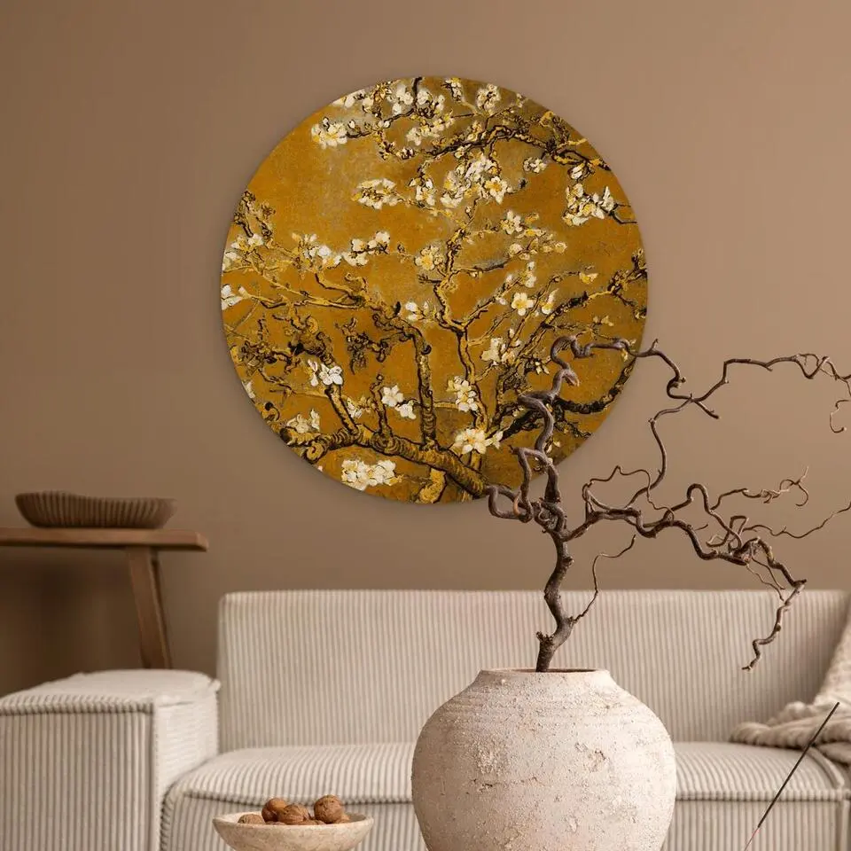 MuchoWow Wand decoratie 60x60cm Amandelbloesem Kunst Van