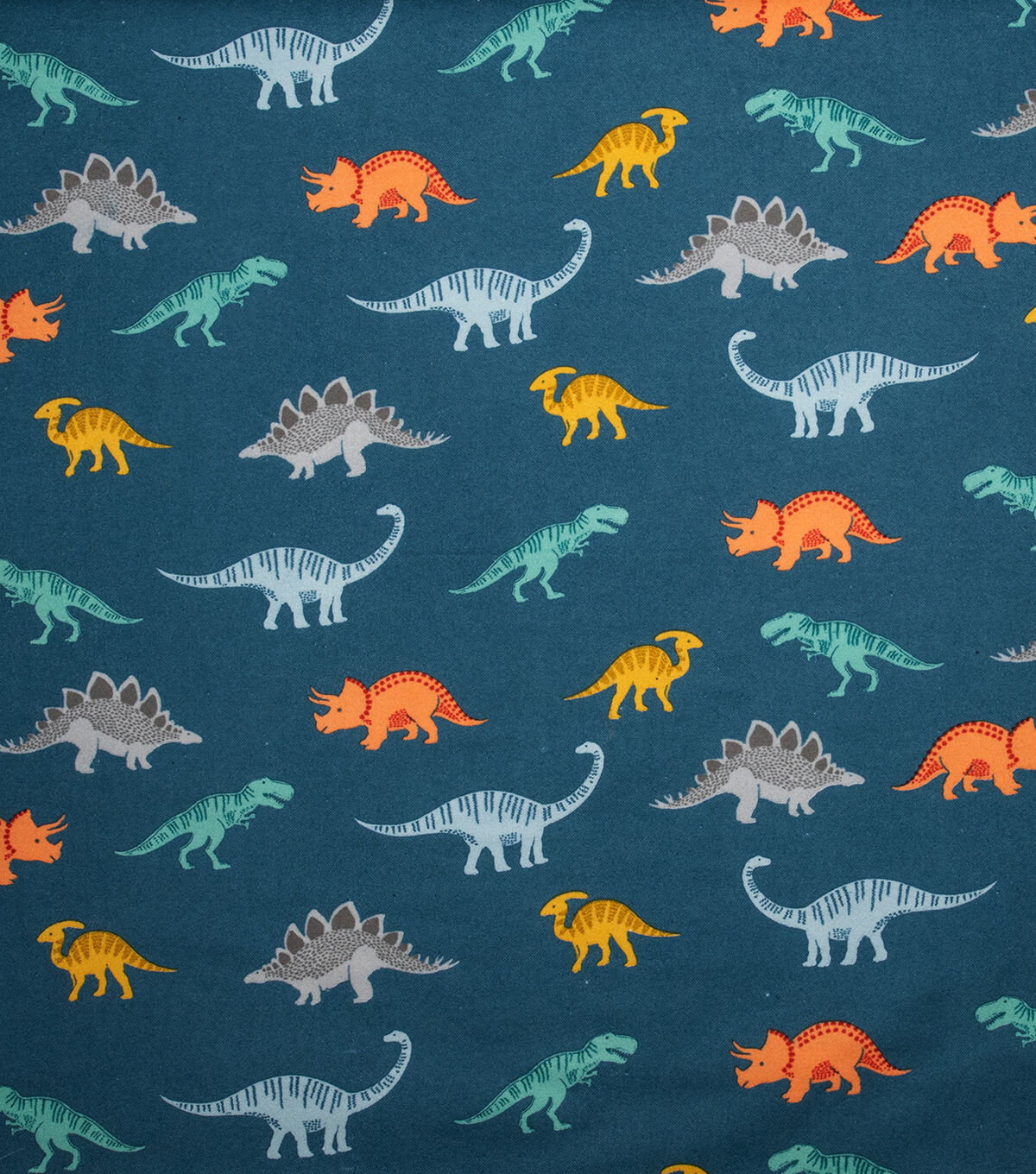 POP! Super Snuggle Dino Blue Flannel Fabric