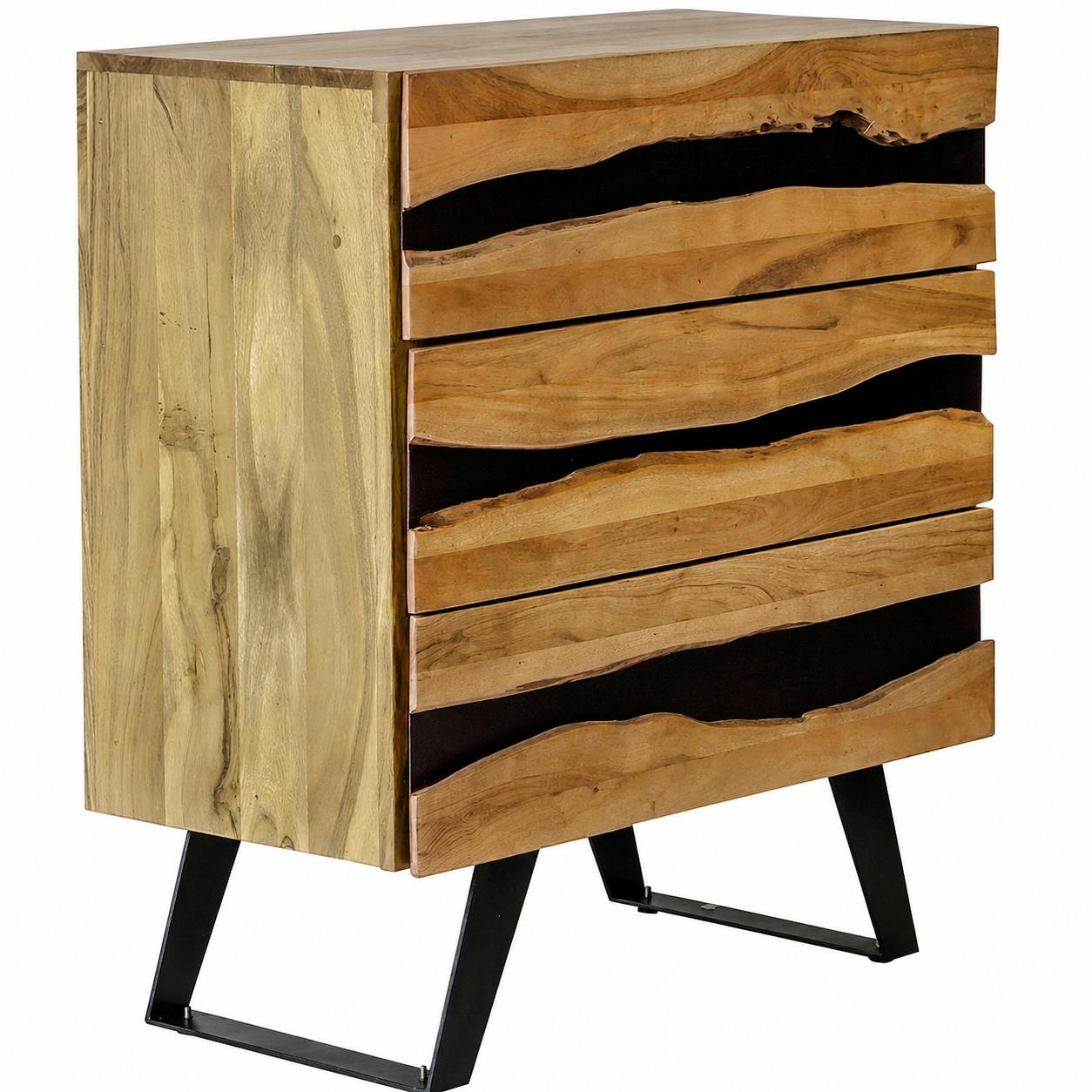 Commode en bois d'acacia 3 tiroirs CANYON
