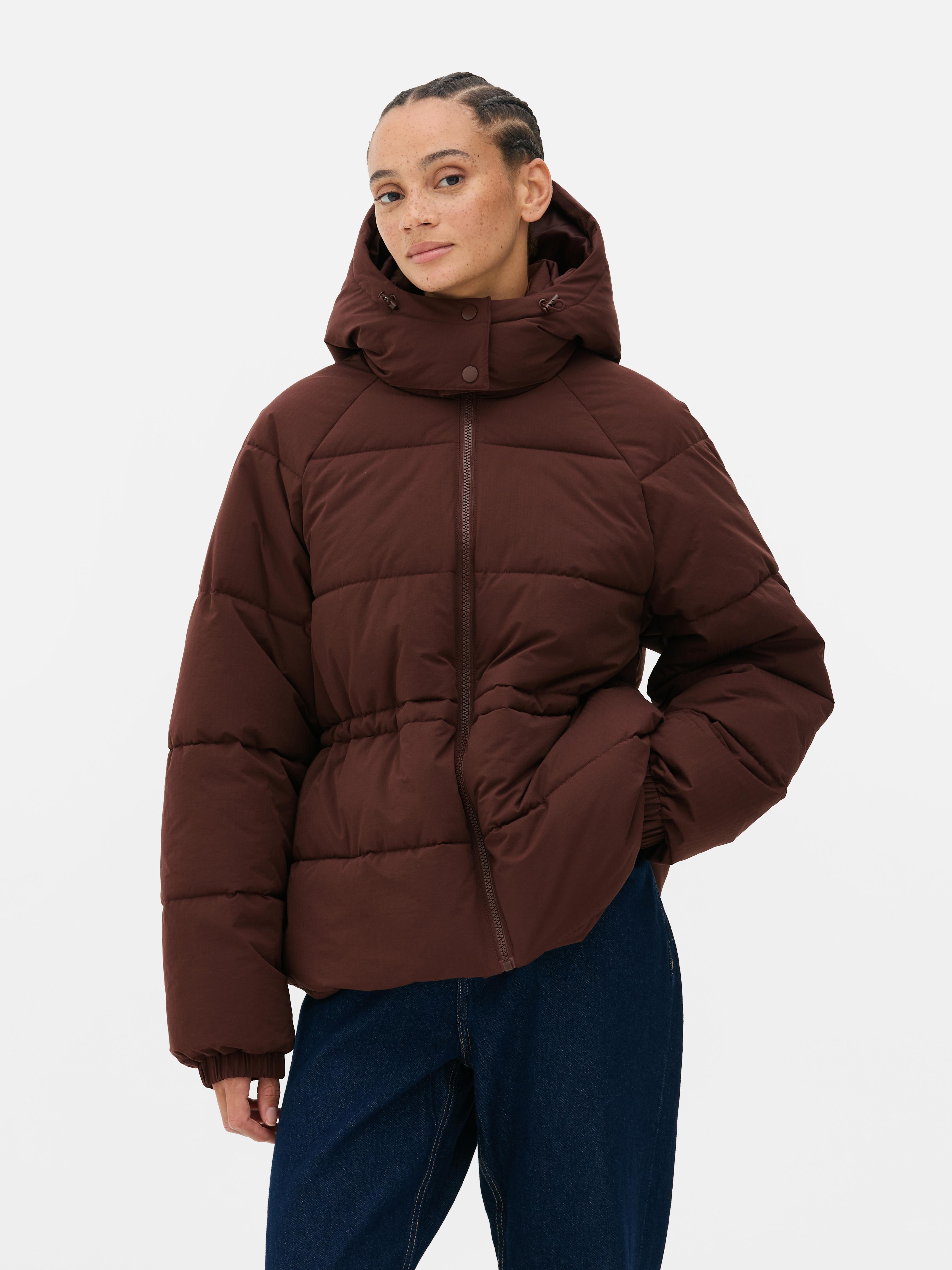 Padded Cinch Waist Jacket