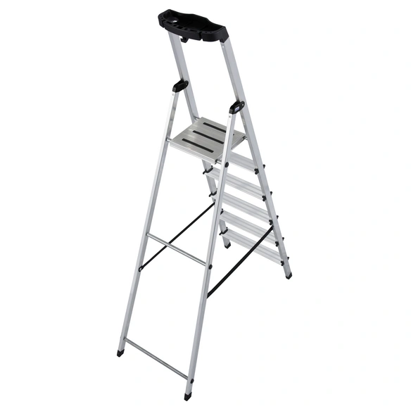 Stufen-Stehleiter »MONTO Safety«, 6 Sprossen, Aluminium