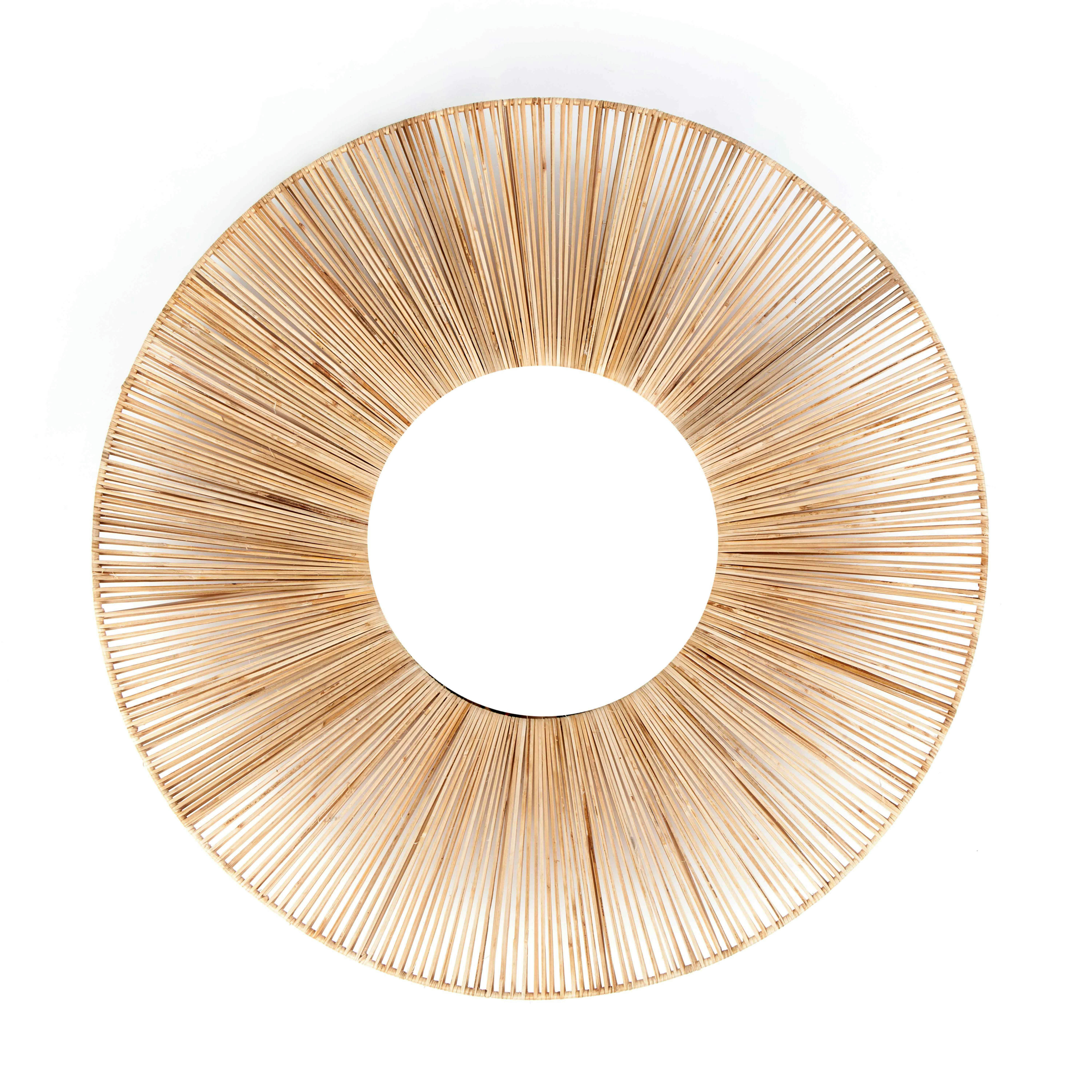 HORUN - Miroir en rotin naturel 60 cm