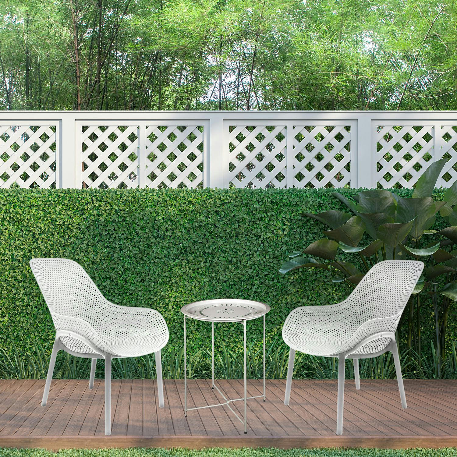 MALIBU - Fauteuil moderne blanc