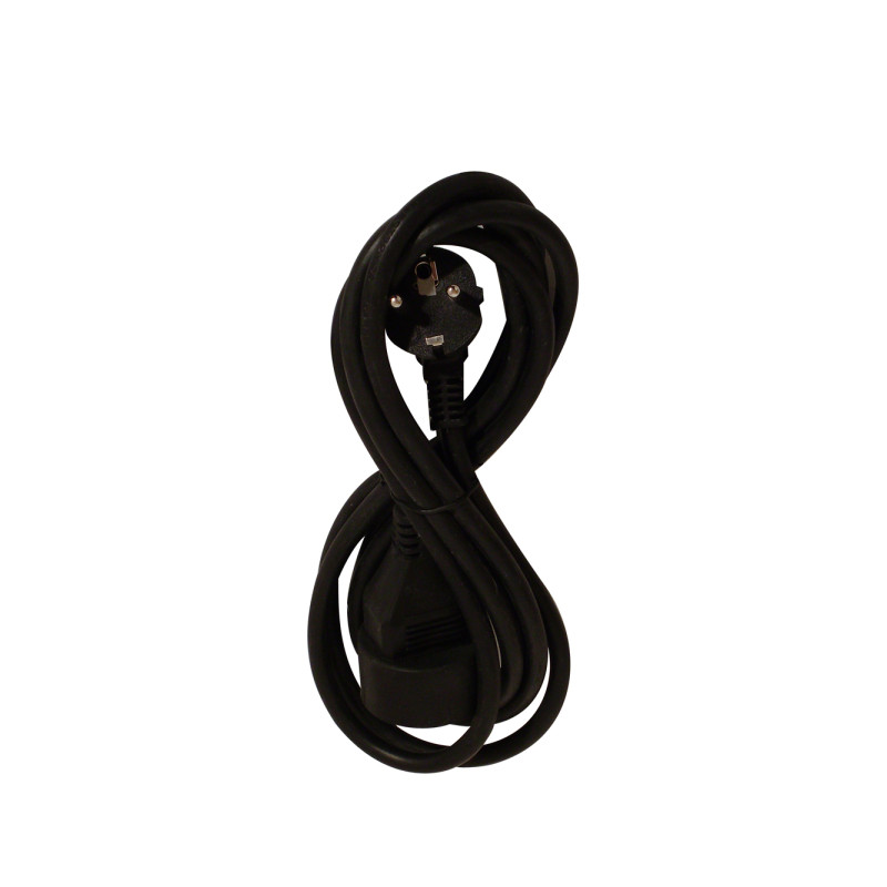 Allonge électrique noire 3 x 1,5 mm² 3 m CHACON