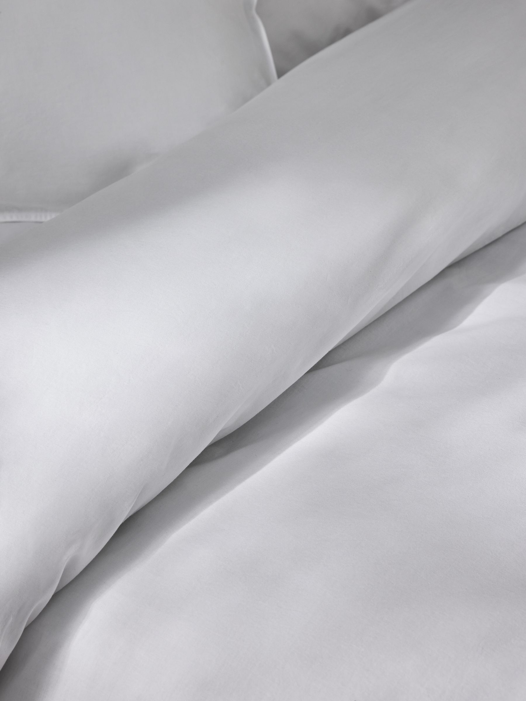 Cosy Washed Cotton Duvet Cover and Pillowcase Set in White