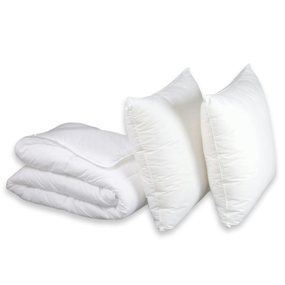 - Pack Couette + Oreiller(s) Enveloppe Coton Bio - Bien-être 140x200 cm