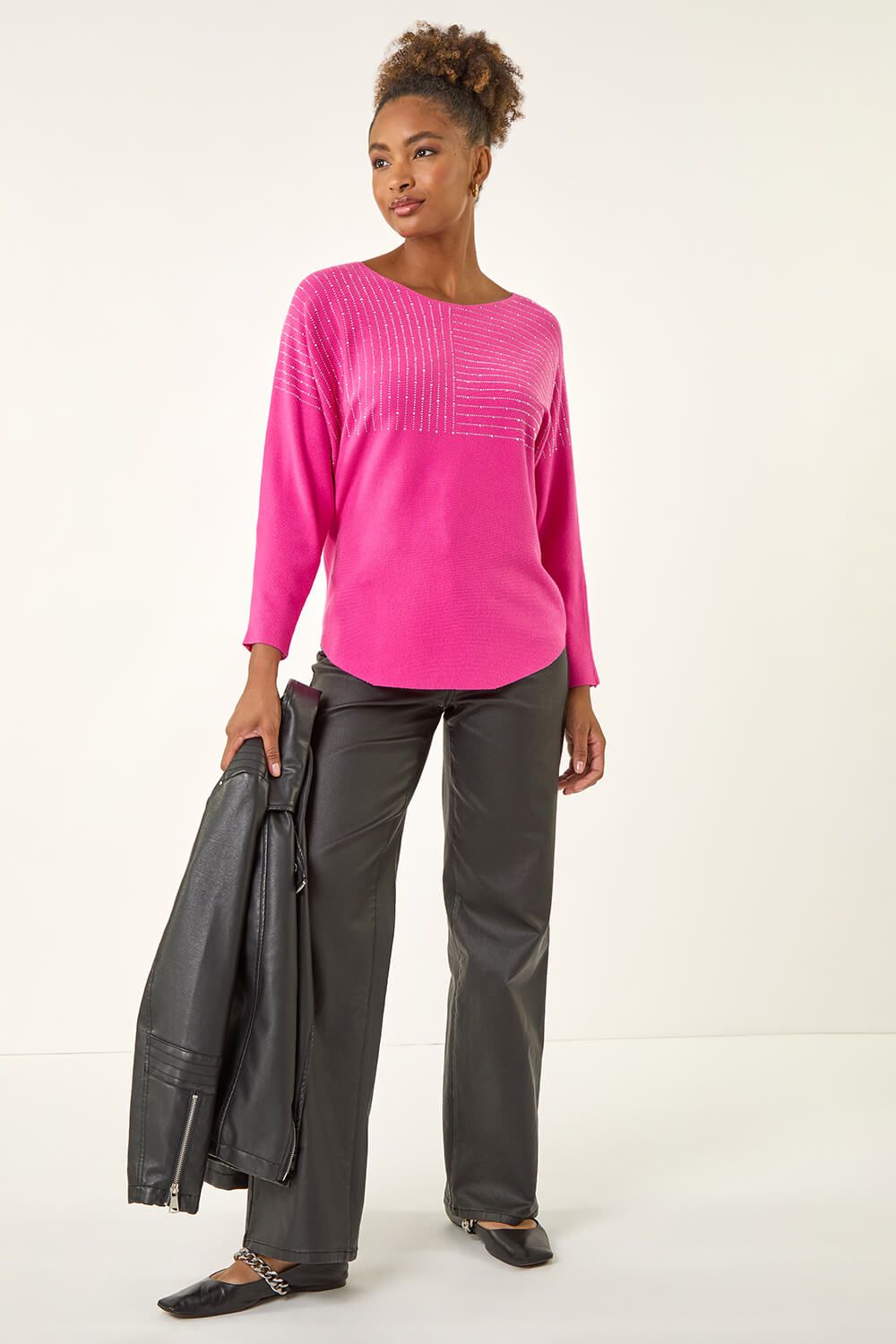 Roman Embellished Stripe Knit Jumper