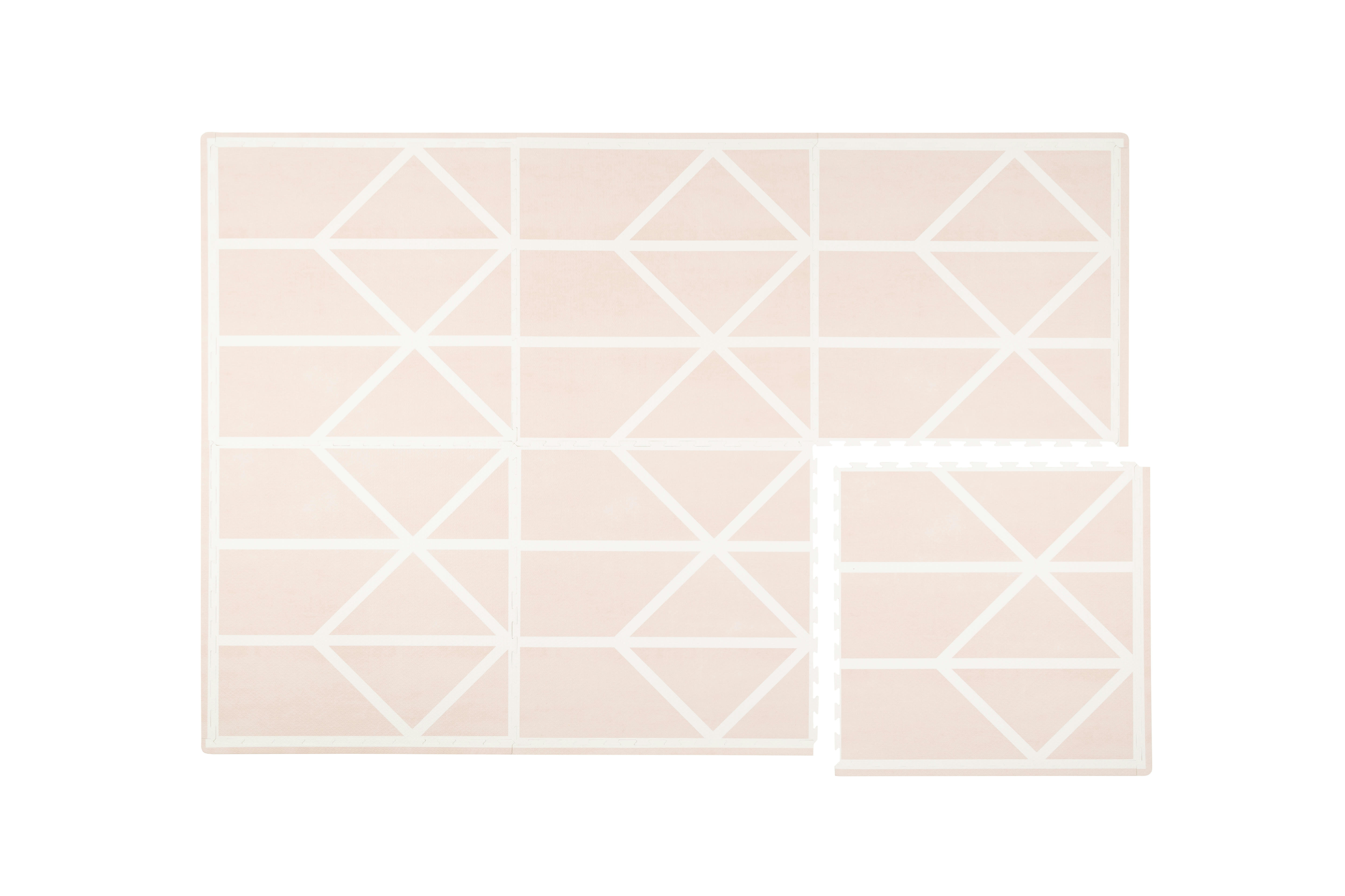 NORDIC - Tapis puzzle en mousse bébé rose 180x120