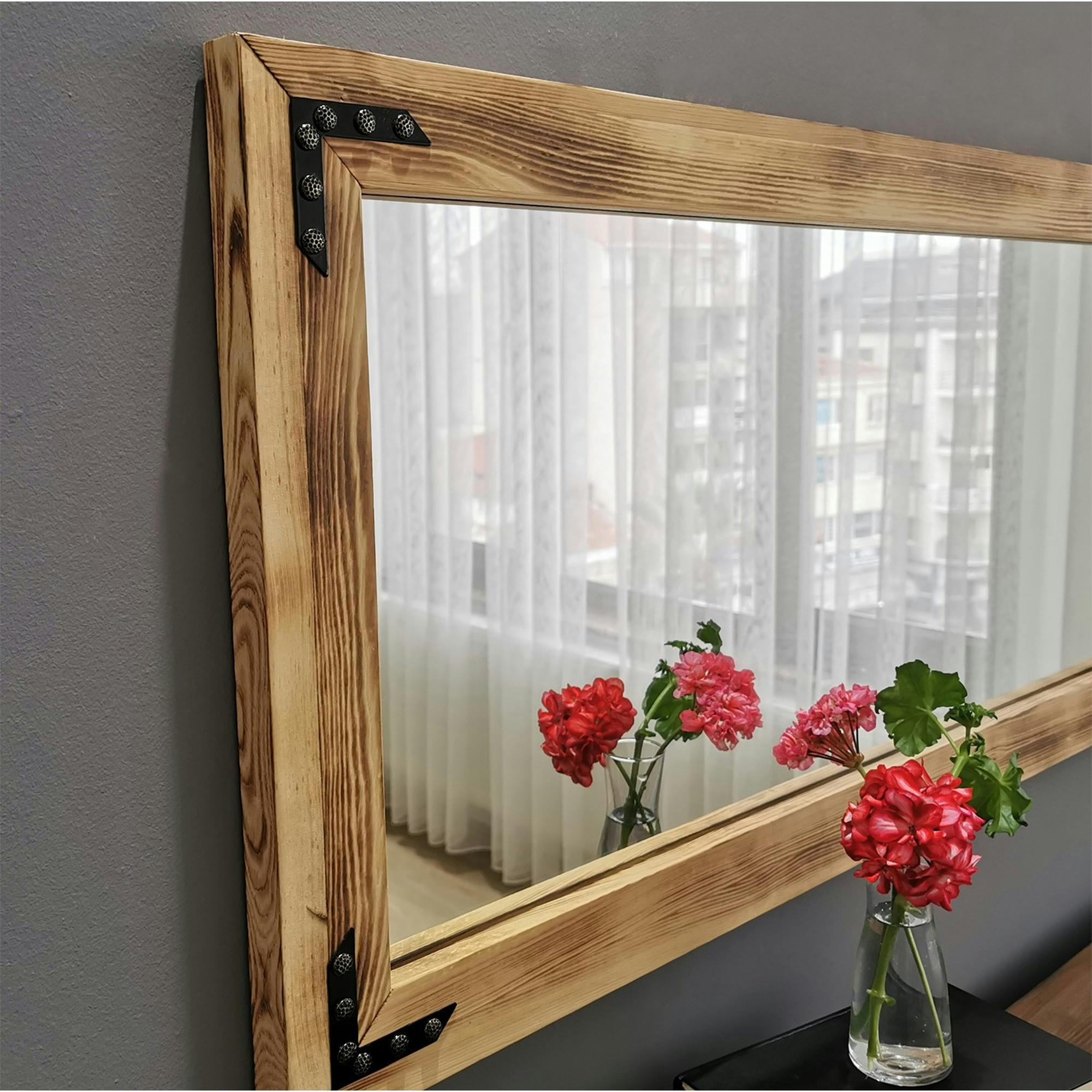 Miroir mural en bois clair - format horizontal HILO