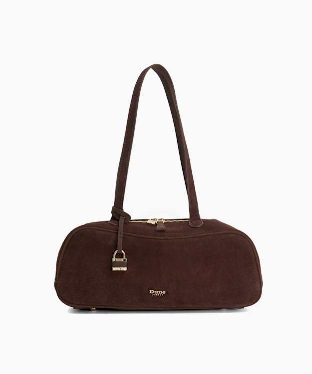Day Brown - Suede Long Handle Bowling Bag