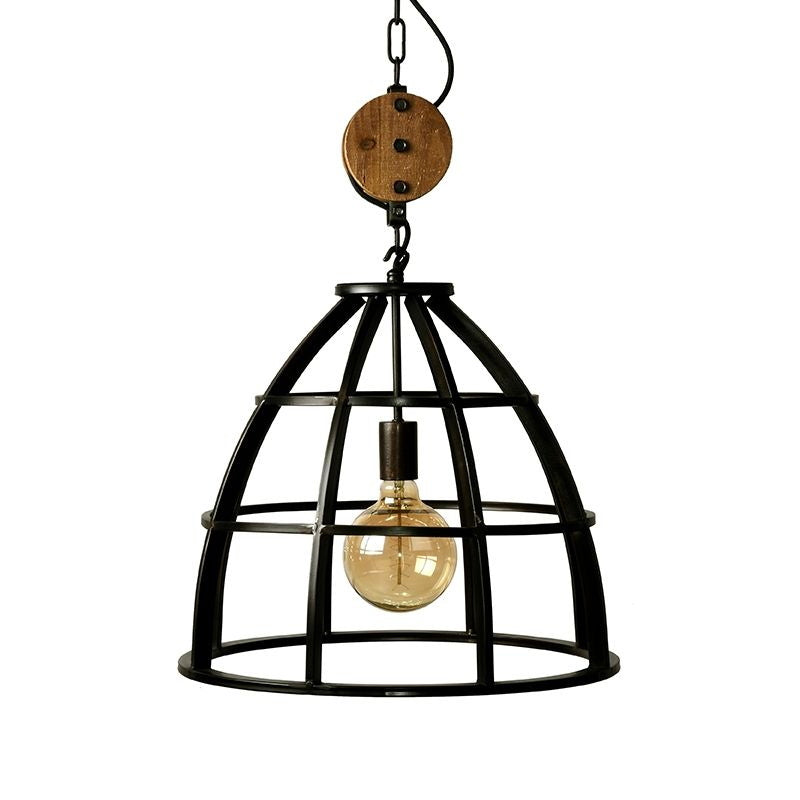 LABEL51 Hanglamp Lift - Zwart Metaal - 47x47x42cm