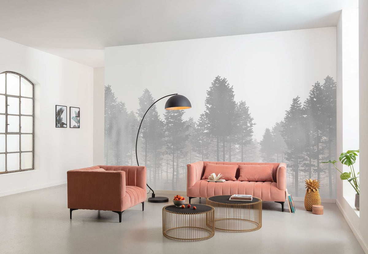 Sanders & Sanders fotobehang landschap grijs en wit - 400 x 280 cm - 612473