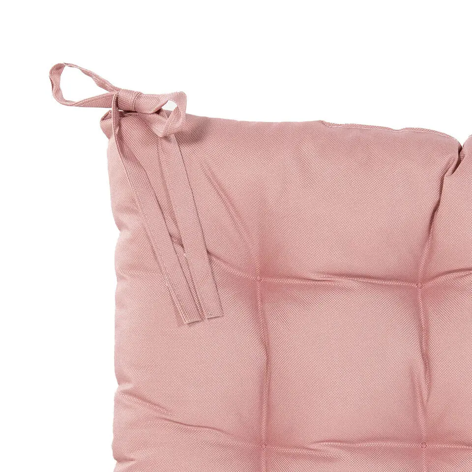 Anna's collection Stoelkussen gewatteerd - oud roze - 38 x 38 cm