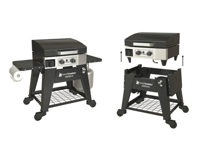 Beefmaster Griddle 2 Burner Flat Top BBQ on Cart