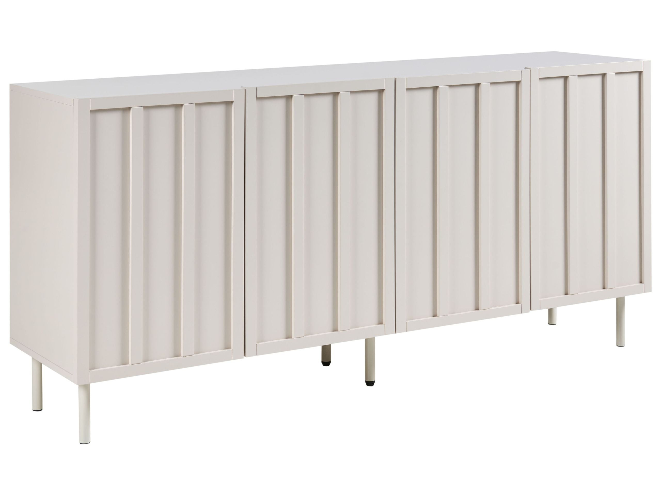 Komoda szafka z drzwiami 160 cm MDF jasnobeżowa