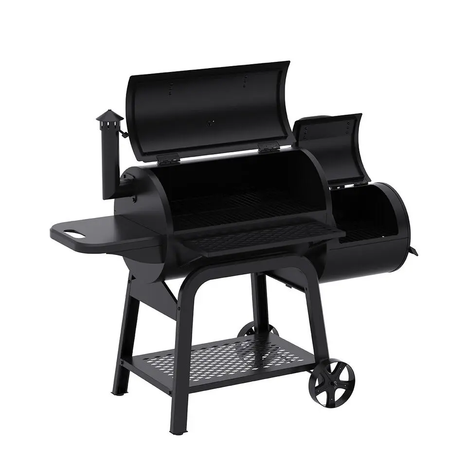 Patton Smoker Houtskoolbarbecue Oklahoma - Zwart