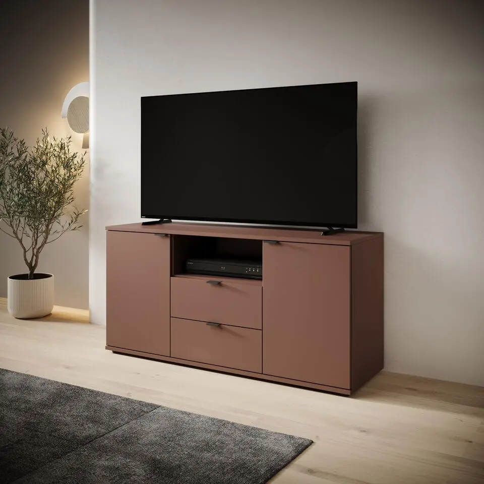 Meubella - Galeno - TV-Meubel - Oudroze - 130x41x63 cm