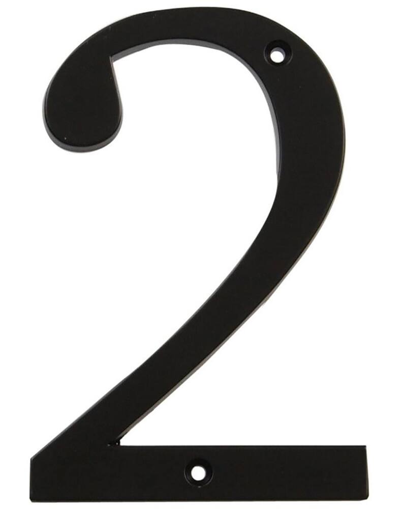 Hillman Steel 4-in Rust-Proof Screw-On Flush Mount House Number, Assorted Options, Satin Black
