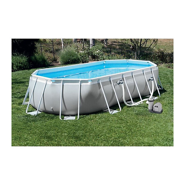 Kit piscine Intex prism frame - Ovale tubulaire - l6,10 x l3,05 x h1,22m