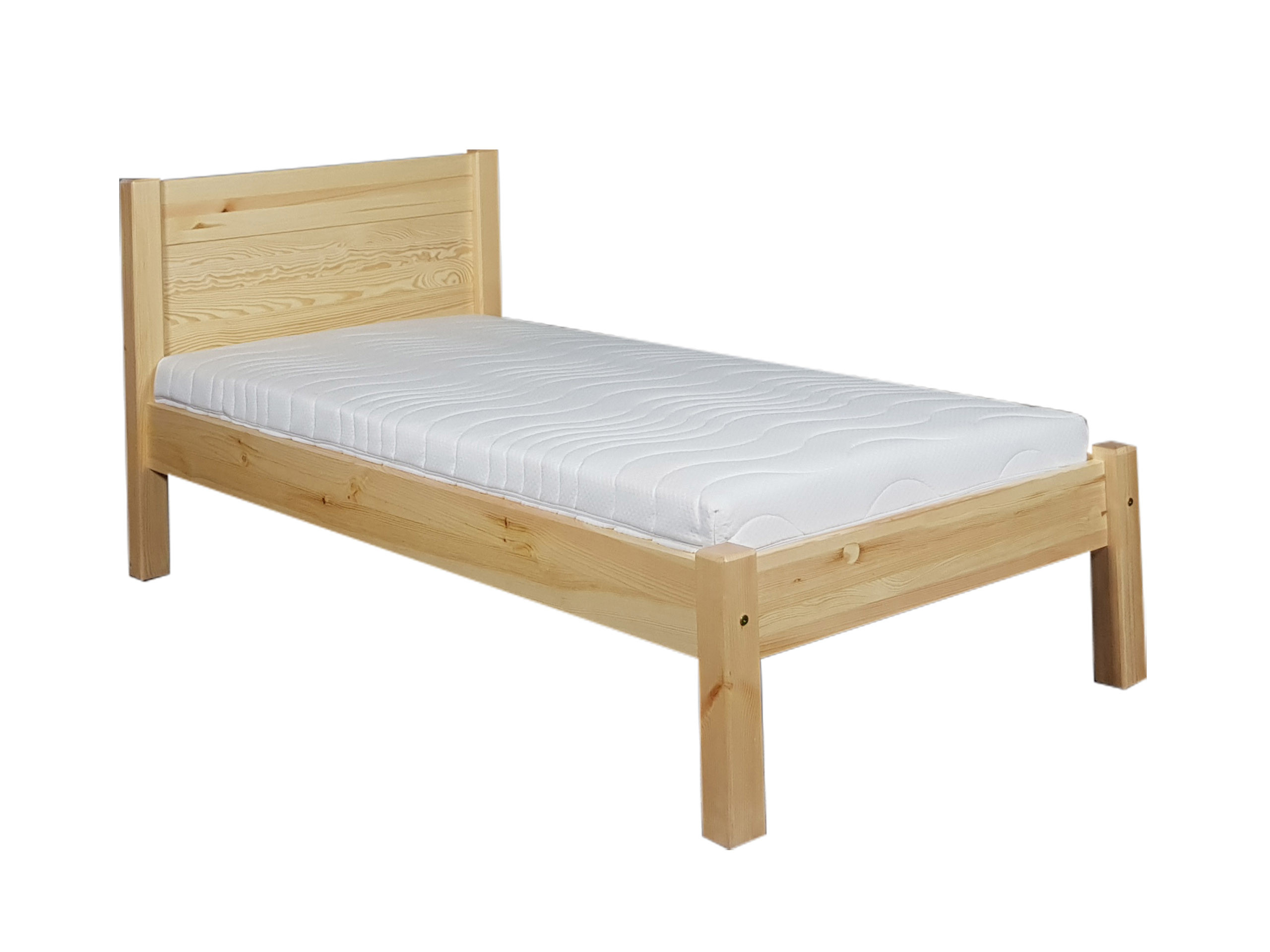 Łóżko 90x200 sosnowe CLASSIC tył równy