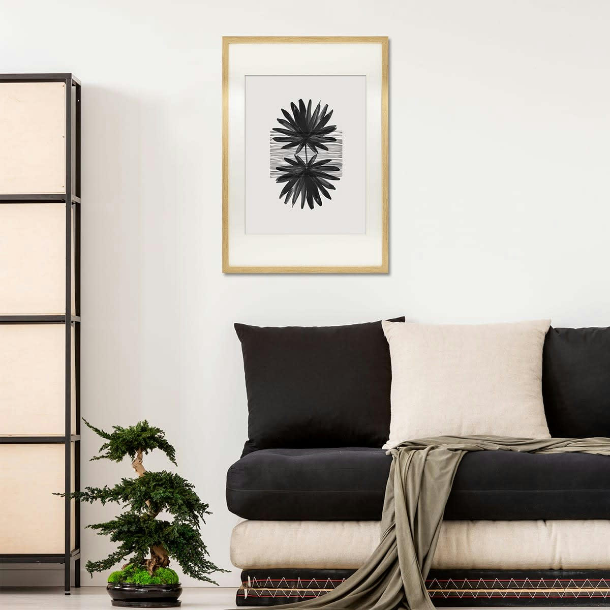 MILAN - Cadre photo épais brut 50x70 cm avec passe-partout résine recyclée