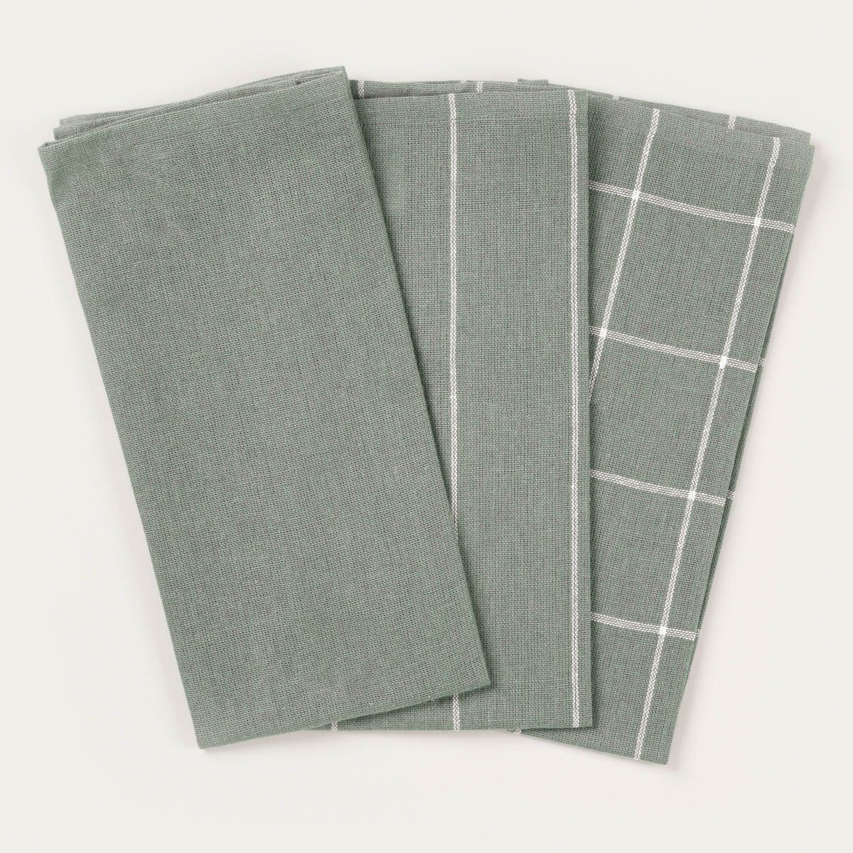 Zestaw ścierek kuchennych MORGAN zielone, 3 szt. 3*45x65 cm