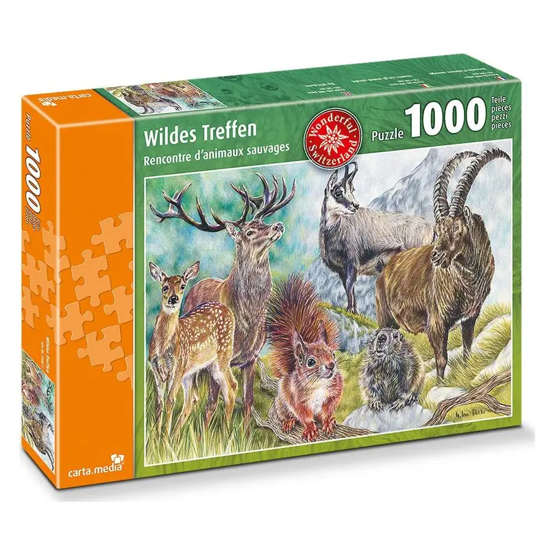 Puzzle 1000er-Set Wildes Treffen