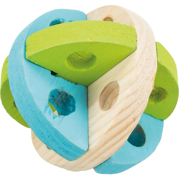 Nagerspielzeug, Spiel- und Snackball, ø 8,5 cm, Holz
