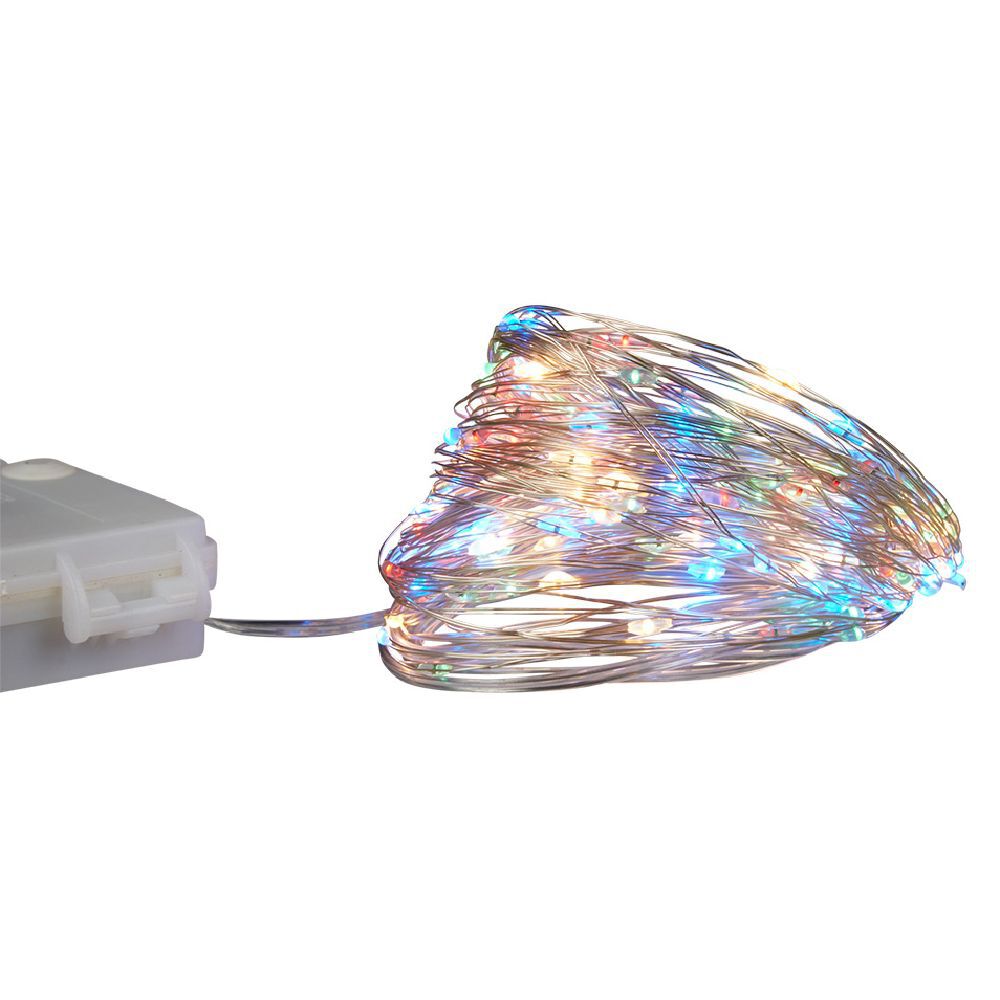 Guirlande électrique cuivre 200 microLED 20m d'éclairage multicolore