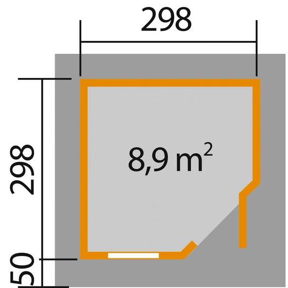 Gartenhaus »213 Gr. 2«, Holz, BxHxT: 338 x 237 x 298 cm (Außenmaße inkl. Dachüberstand)