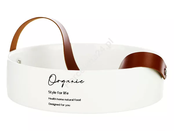 Salaterka ze skórzaną rączką Altom Design - Organic 07.AK.2173