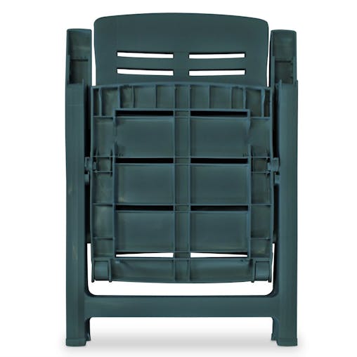 NNEVL Reclining Garden Chairs 4 pcs Plastic Green