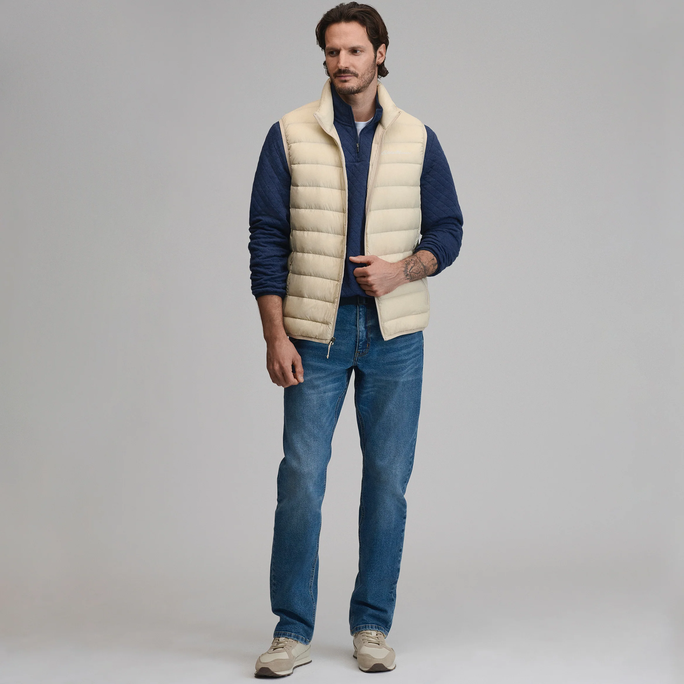 Men's Quilted Quarter-Zip Pullover