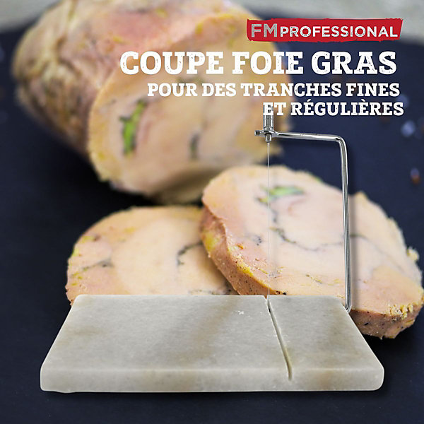 Coupe et présentation foie gras en marbre 23 x 15 cm FM Professional