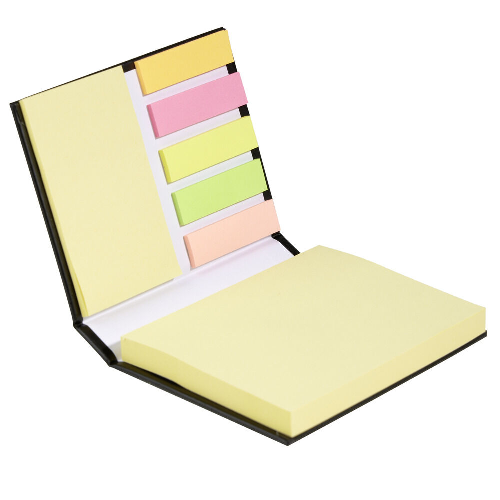 Carnet de notes adhésives 3 tailles 5 couleurs x250 (2 modèles)