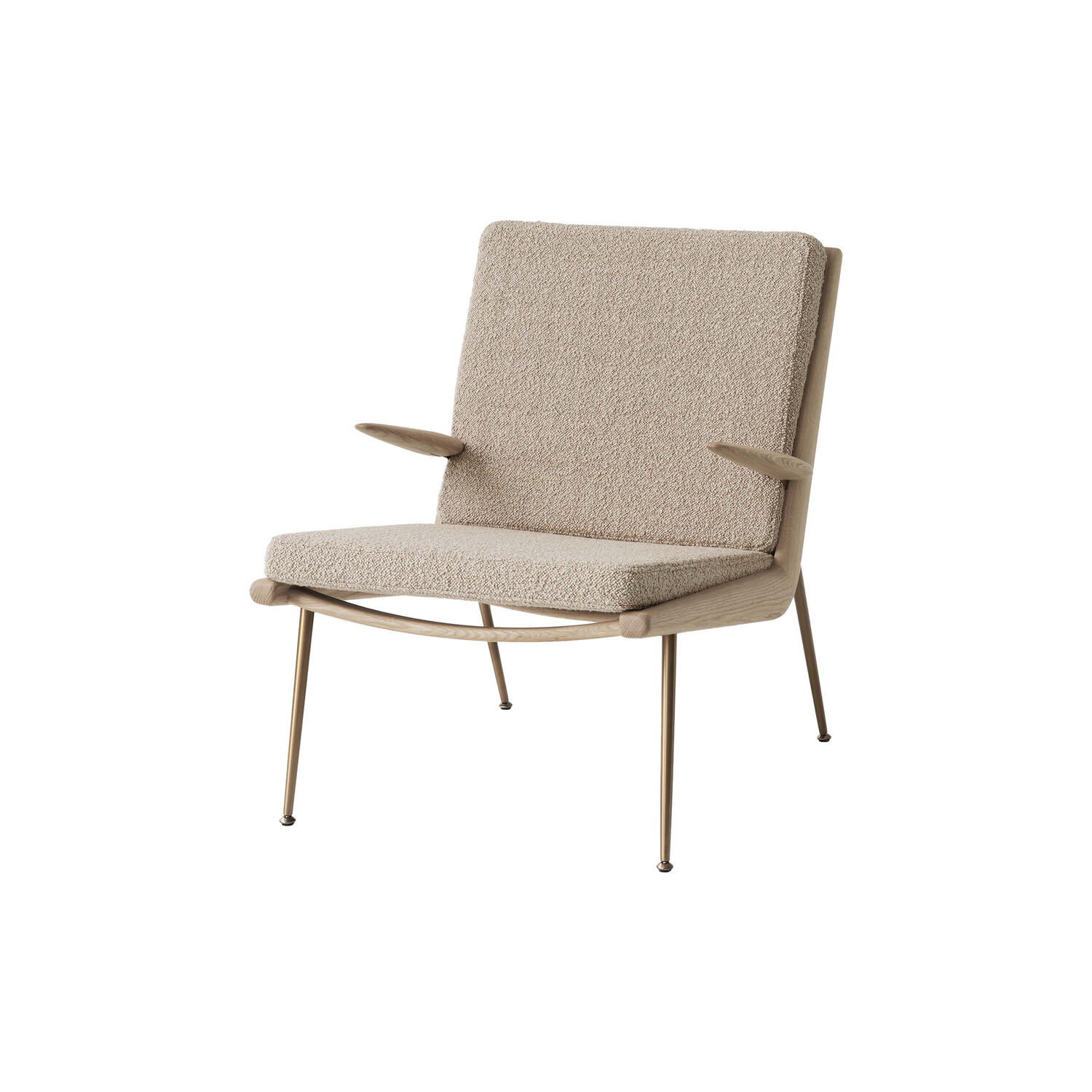 Boomerang HM2 loungestol, Karakorum 003/messing/s&aelig;bebehandlet eg