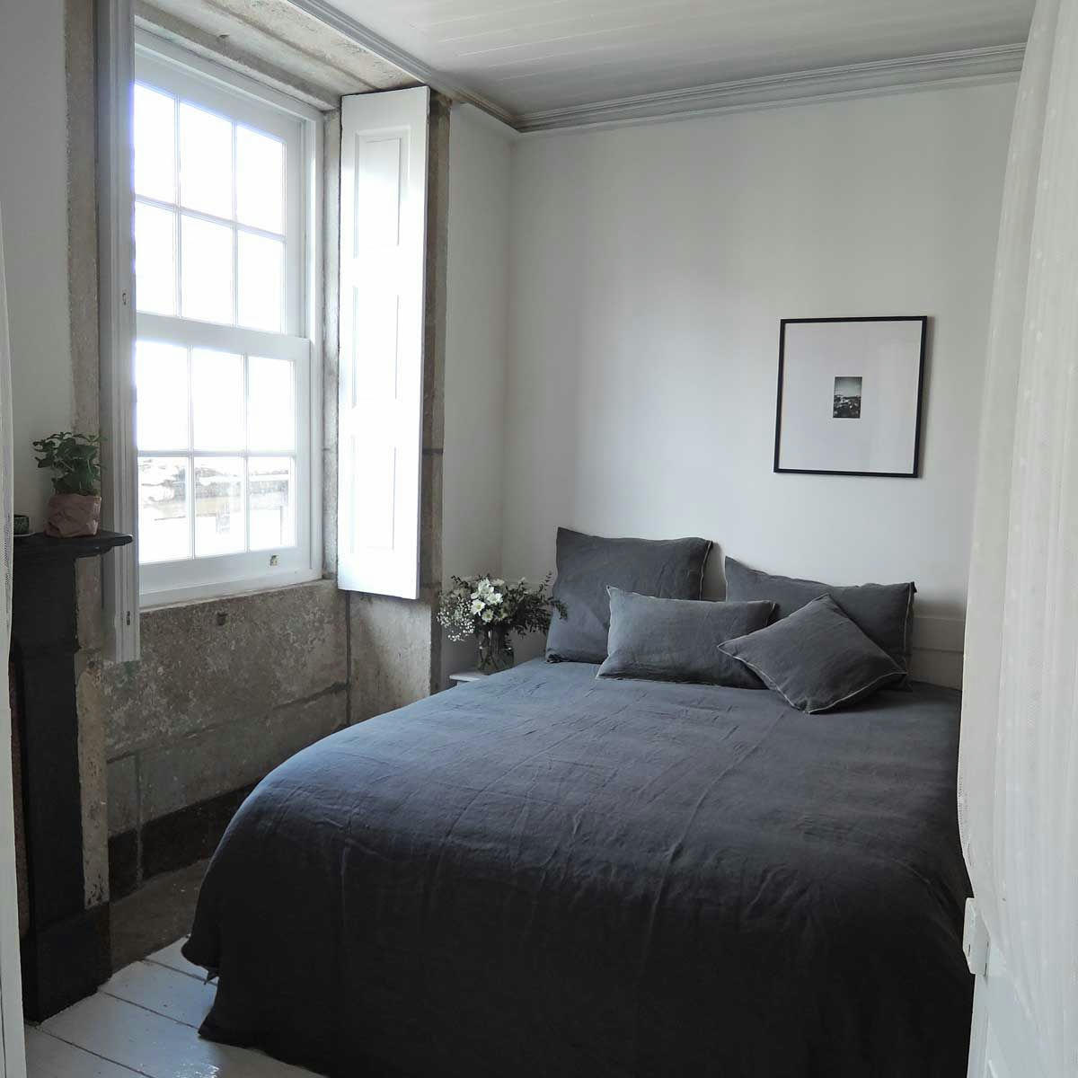 OSLO - Housse de couette lin coton gris - 240 x 220 cm