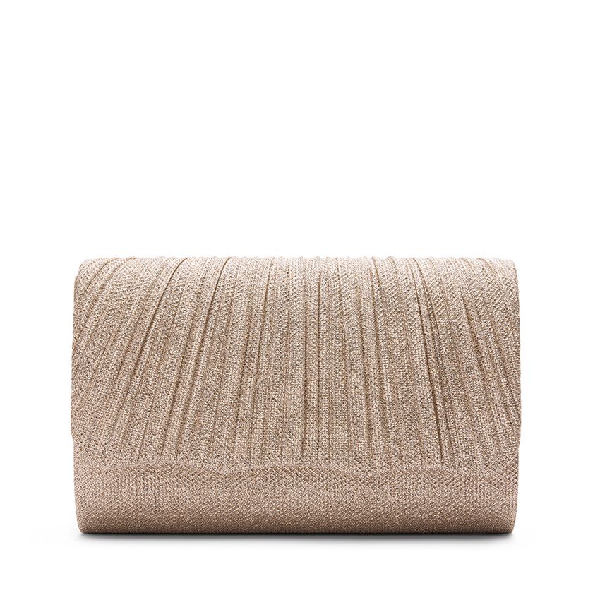 Manfield Goudkleurige clutch met glitters