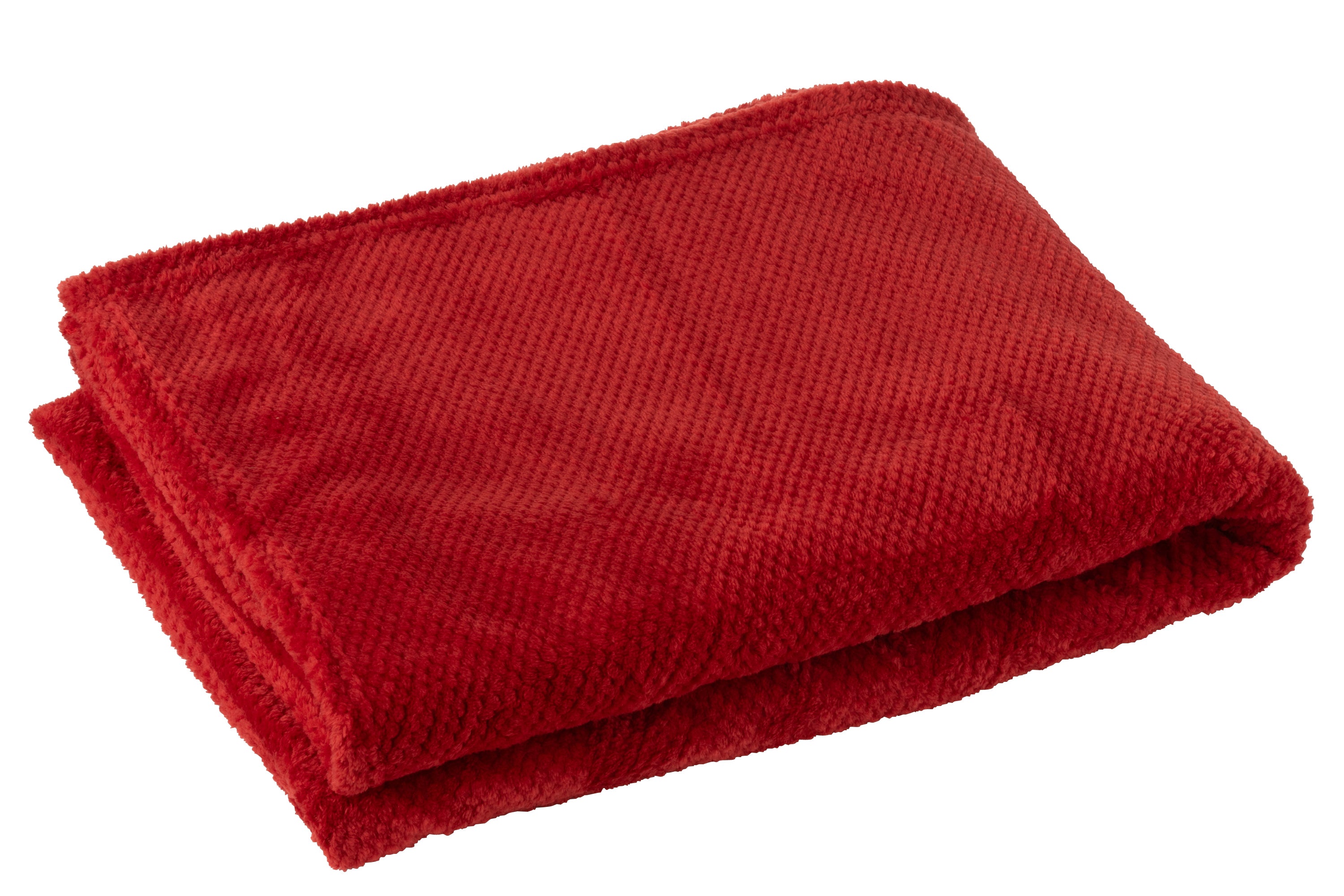 J-Line deken Snuggle - polyester - rood
