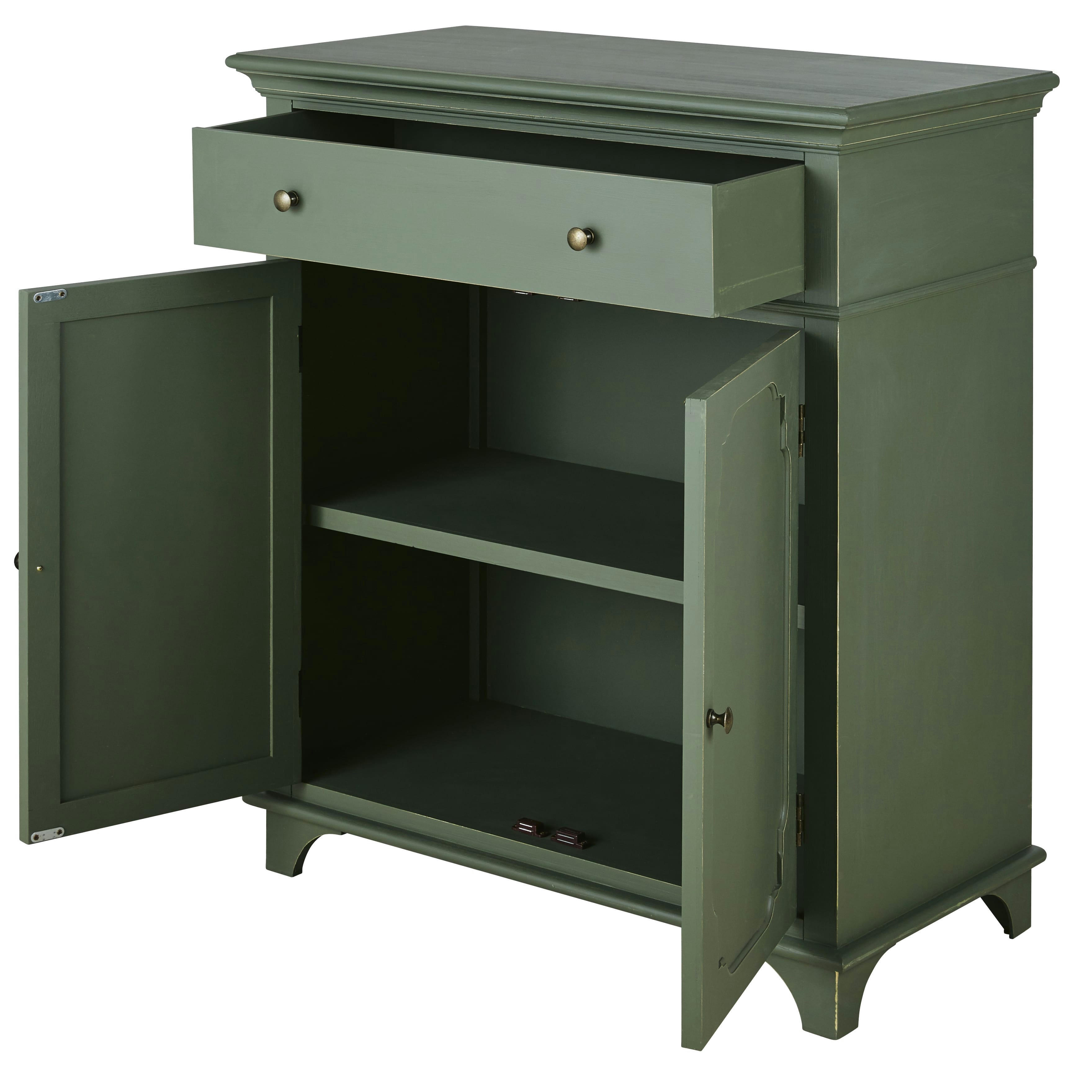 Selena - Buffet 2 portes 1 tiroir vert kaki