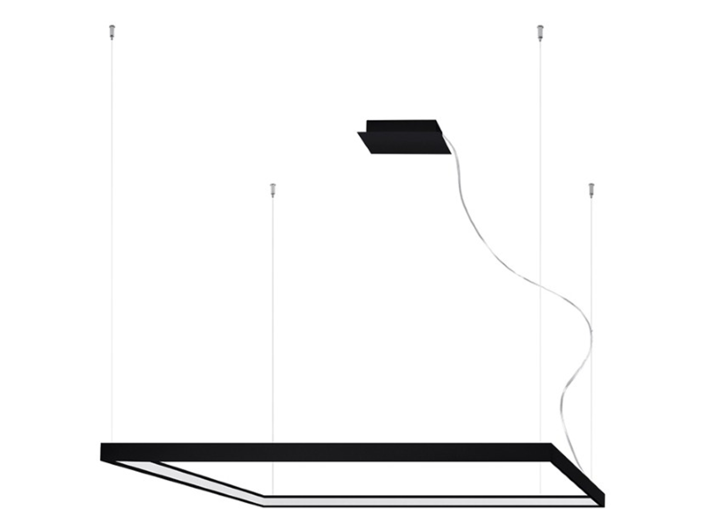 Lampa wisząca Nelya LED aluminiowa czarna