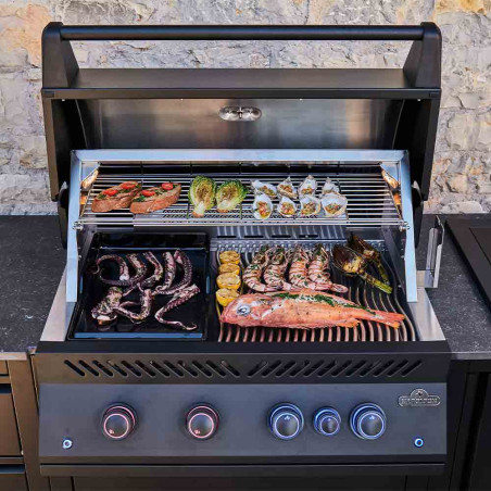Cuisine extérieure Oasis Compact noire   barbecue BIG 32   Sizzle Zone - Napoléon