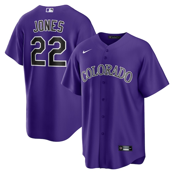 Nolan Jones Colorado Rockies Nike Alternate Replica Jersey - Purple/White
