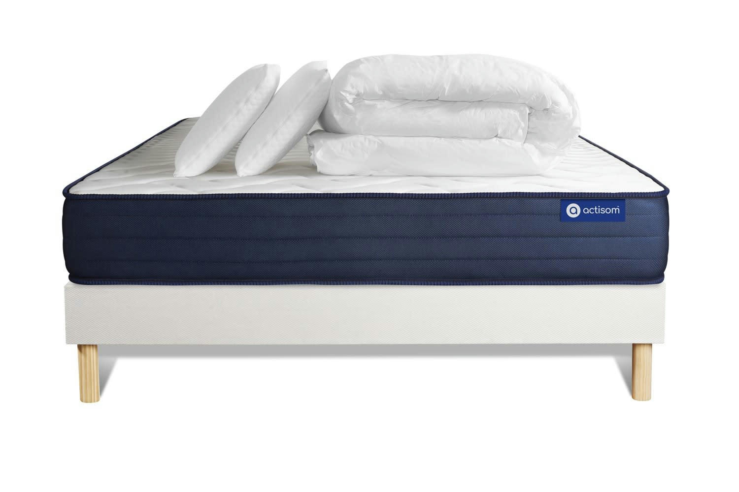 ACTIFLEX LIFE - Pack prêt à dormir 160x200 cm sommier kit blanc