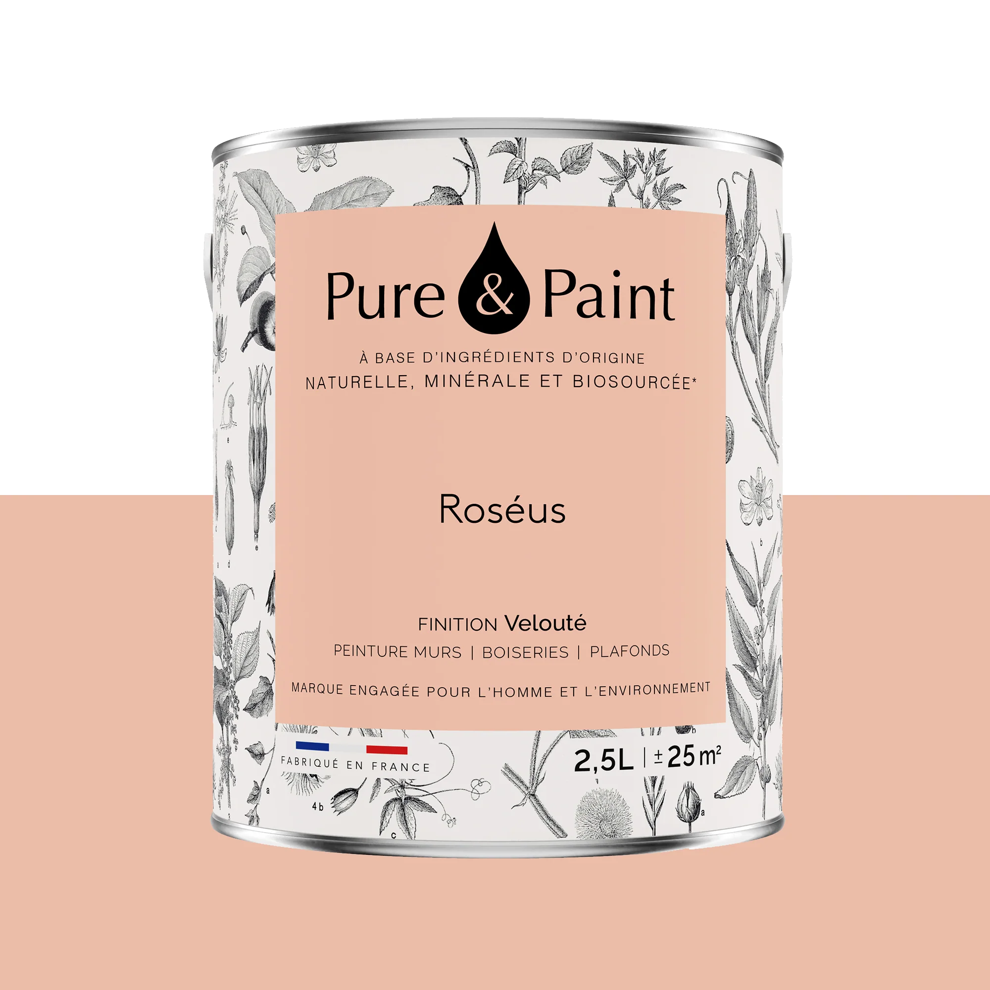 Pure and Paint Peinture Peinture Roseus 2,5 L