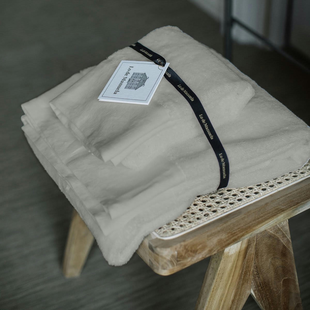 SERVIETTE DE TOILETTE - Serviette de toilette finition du lin lavé beige 100x150