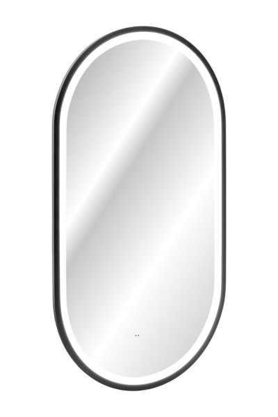 Lustro Led Czarne Apollo 2 900X500