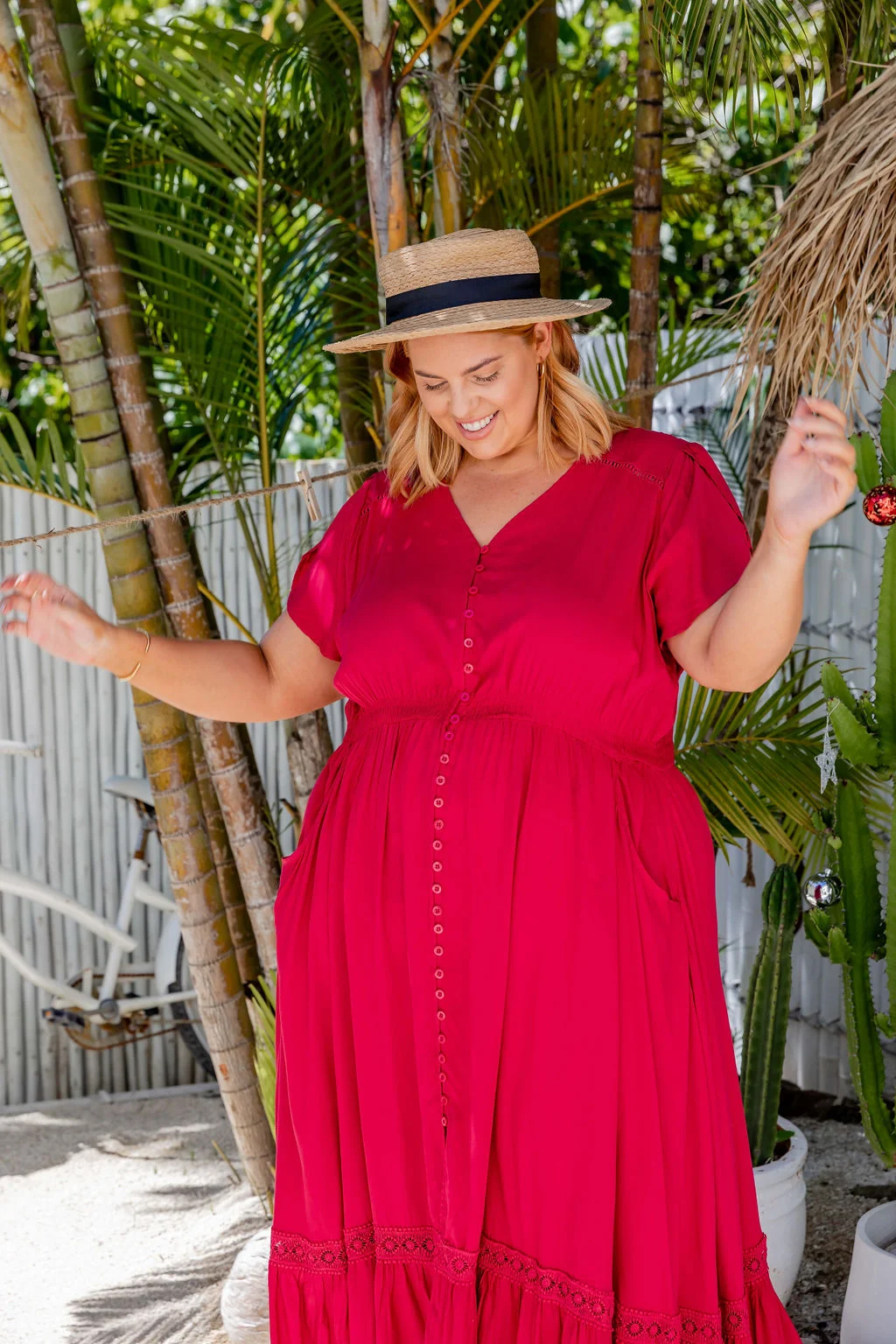 Shayla Maxi Dress in Red