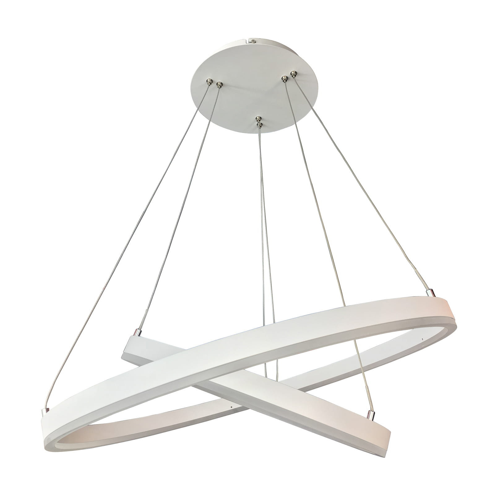 Lampa wisząca Jovita biała LED 2x74W Ciepła biel 4070lm Italux
